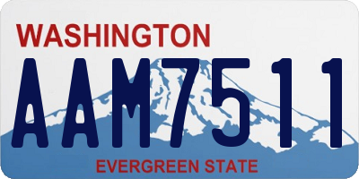 WA license plate AAM7511