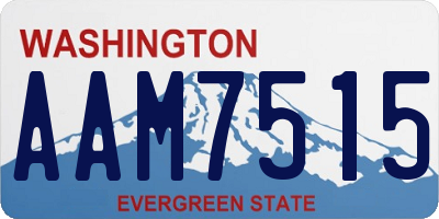 WA license plate AAM7515