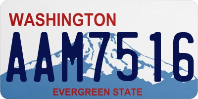 WA license plate AAM7516