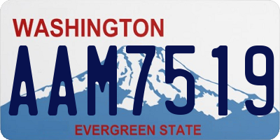 WA license plate AAM7519