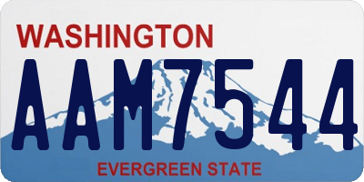 WA license plate AAM7544