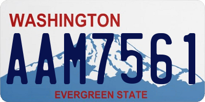 WA license plate AAM7561
