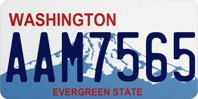 WA license plate AAM7565