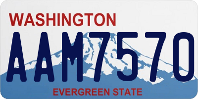WA license plate AAM7570
