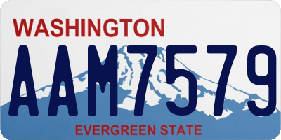 WA license plate AAM7579