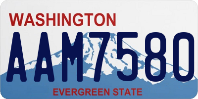 WA license plate AAM7580