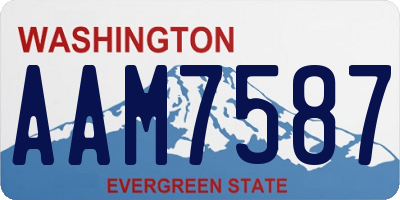 WA license plate AAM7587