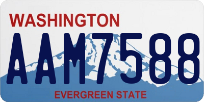 WA license plate AAM7588