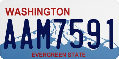 WA license plate AAM7591