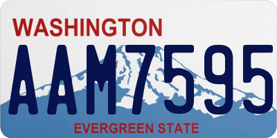 WA license plate AAM7595