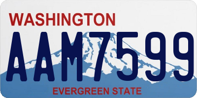 WA license plate AAM7599