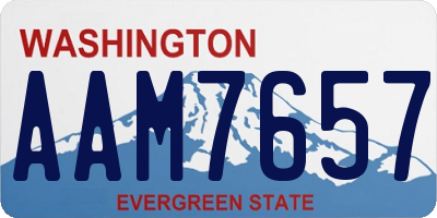 WA license plate AAM7657