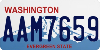 WA license plate AAM7659