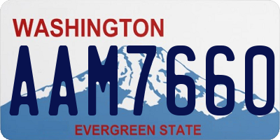 WA license plate AAM7660
