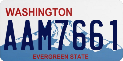 WA license plate AAM7661