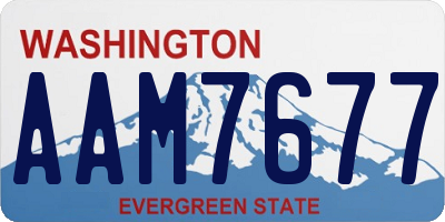 WA license plate AAM7677