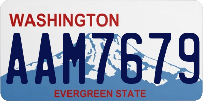 WA license plate AAM7679