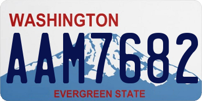 WA license plate AAM7682