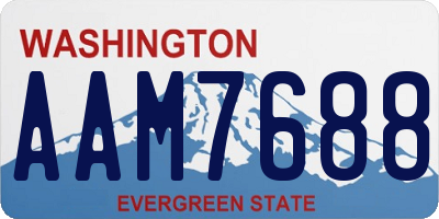 WA license plate AAM7688