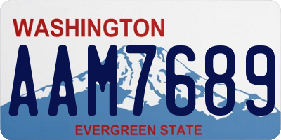 WA license plate AAM7689