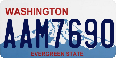 WA license plate AAM7690