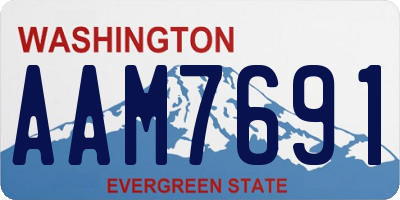 WA license plate AAM7691
