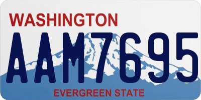 WA license plate AAM7695