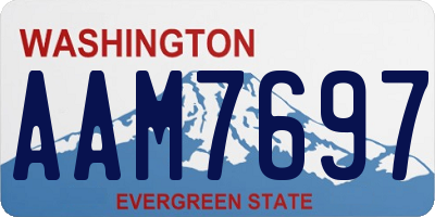 WA license plate AAM7697