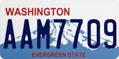 WA license plate AAM7709