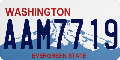 WA license plate AAM7719