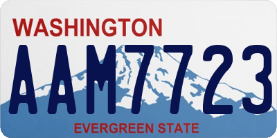 WA license plate AAM7723