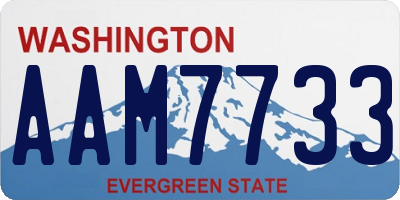 WA license plate AAM7733