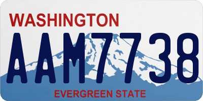 WA license plate AAM7738