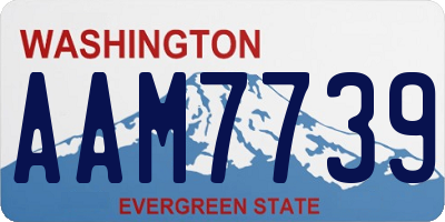 WA license plate AAM7739