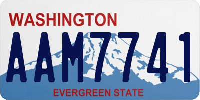 WA license plate AAM7741