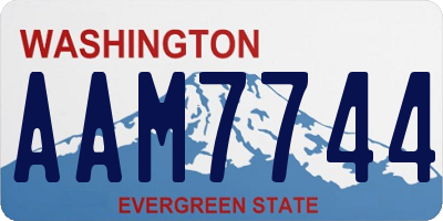 WA license plate AAM7744
