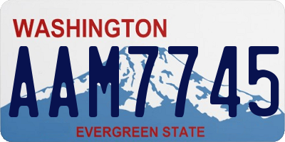 WA license plate AAM7745