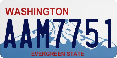 WA license plate AAM7751