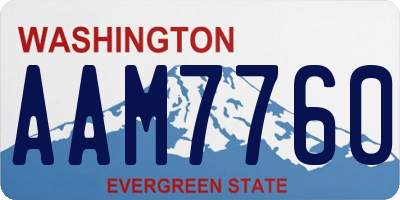 WA license plate AAM7760