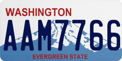WA license plate AAM7766