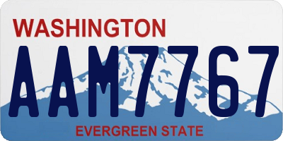 WA license plate AAM7767