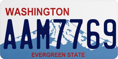 WA license plate AAM7769