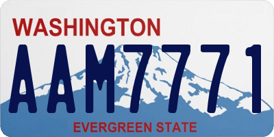 WA license plate AAM7771