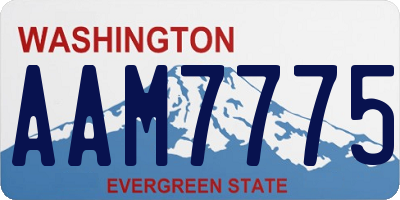 WA license plate AAM7775