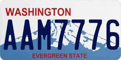 WA license plate AAM7776