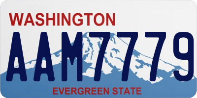 WA license plate AAM7779