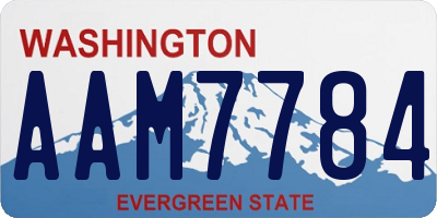 WA license plate AAM7784