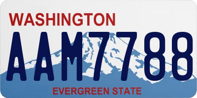 WA license plate AAM7788