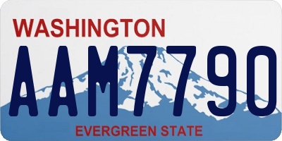 WA license plate AAM7790