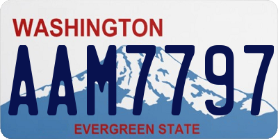 WA license plate AAM7797